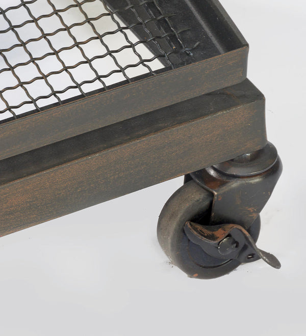 Industrial Black Iron 12-Bin Shelf