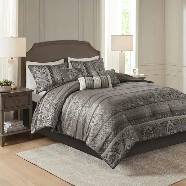 Bellagio 7 Piece Jacquard Comforter Set by Madison Park - Gifts for You 'n Me