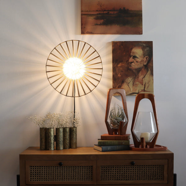 Strobe Glass and Iron Wall Sconce Lamp Kalalou