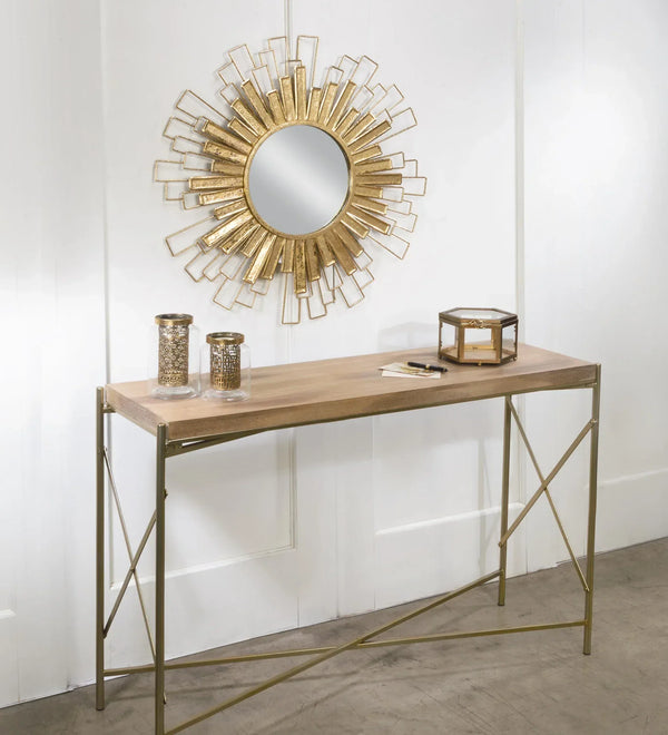 Gold Foil Sunburst Wall Mirror - Gifts for You 'n Me