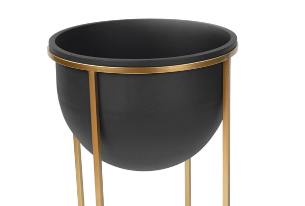 Metal Bin Set with Gold Stands