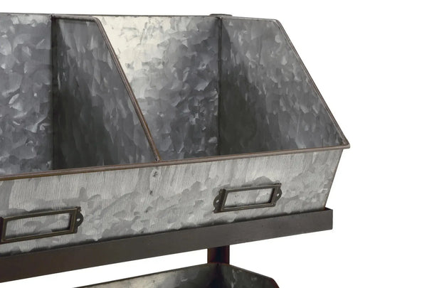 Industrial Metal or Wooden Bin Organizer/Display - Gifts for You 'n Me