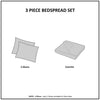 Harper Velvet 3 Piece Coverlet Set - Taupe