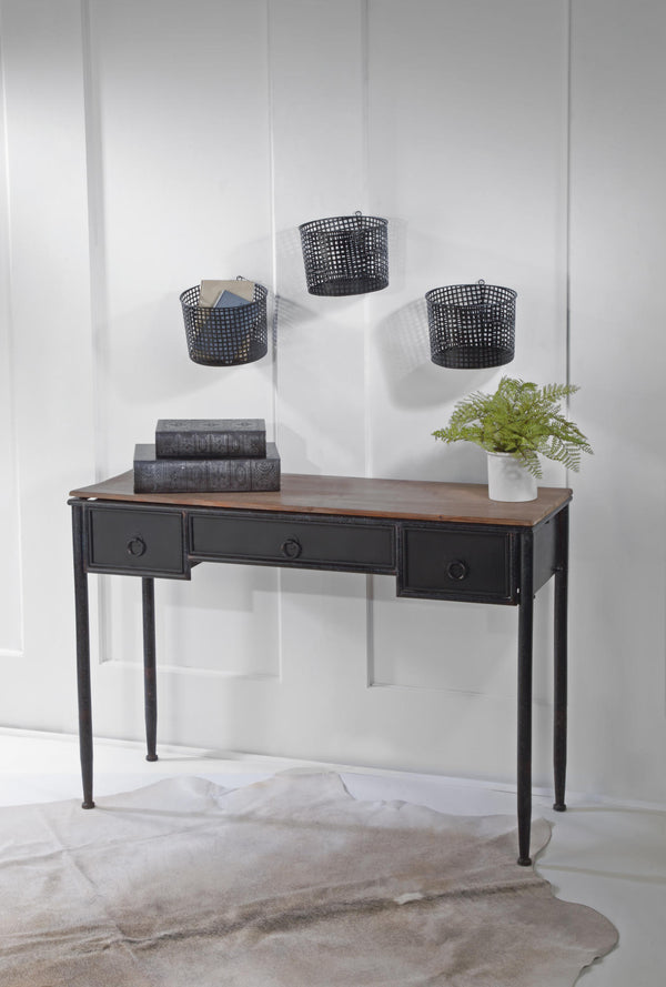 Metal Bin in Black or Gold