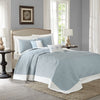 Ashbury 5 Piece Reversible Bedspread Set - Blue