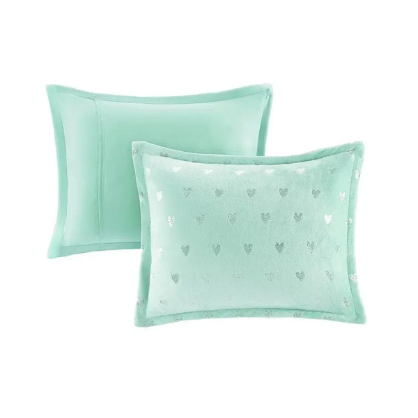 Rosalie Metallic Printed Plush Comforter Set by Mi Zone - Gifts for You 'n Me