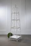 Stackable 4 Tier Metal Obelisk in Gunmetal or White