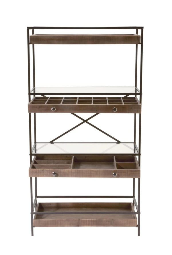 4-Tier Display with Glass Covered Storage Drawers - Gifts for You 'n Me
