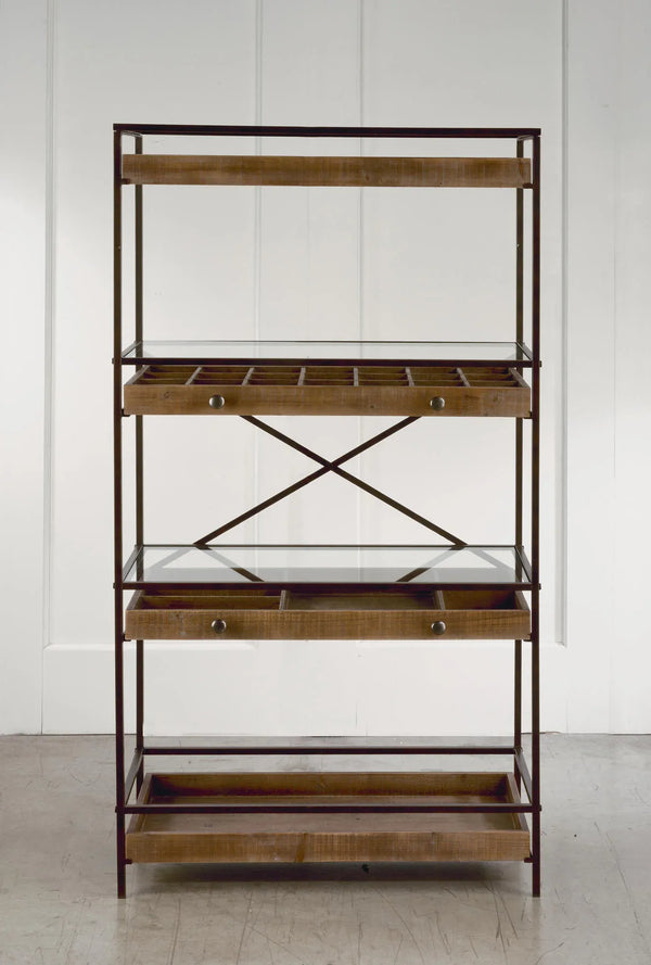 4-Tier Display with Glass Covered Storage Drawers - Gifts for You 'n Me