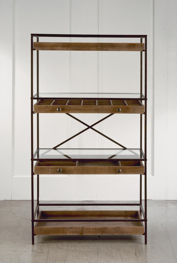 4-Tier Display with Glass Covered Storage Drawers - Gifts for You 'n Me