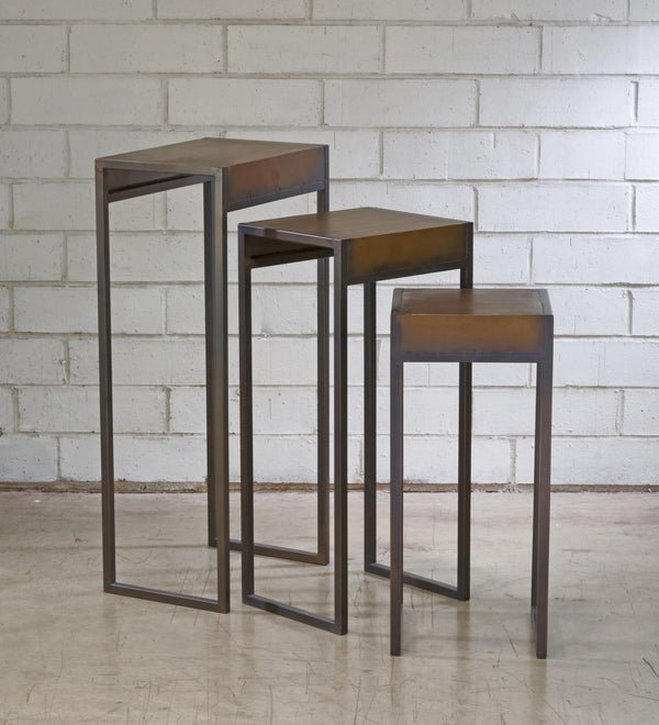 Set of 3 Metal Side Table