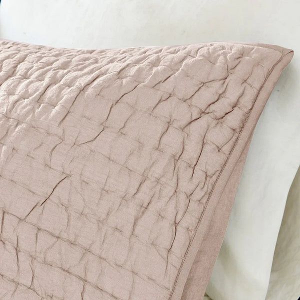 Serene 3 Piece Hand Quilted Cotton Quilt Set - Blush - Gifts for You 'n Me