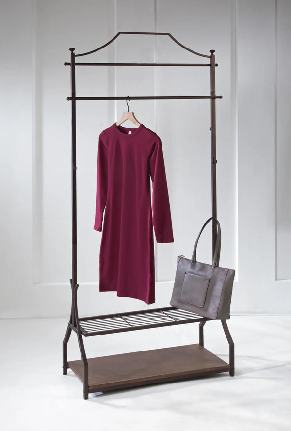 Garment Rack with Wood Veneer Base - Gifts for You 'n Me