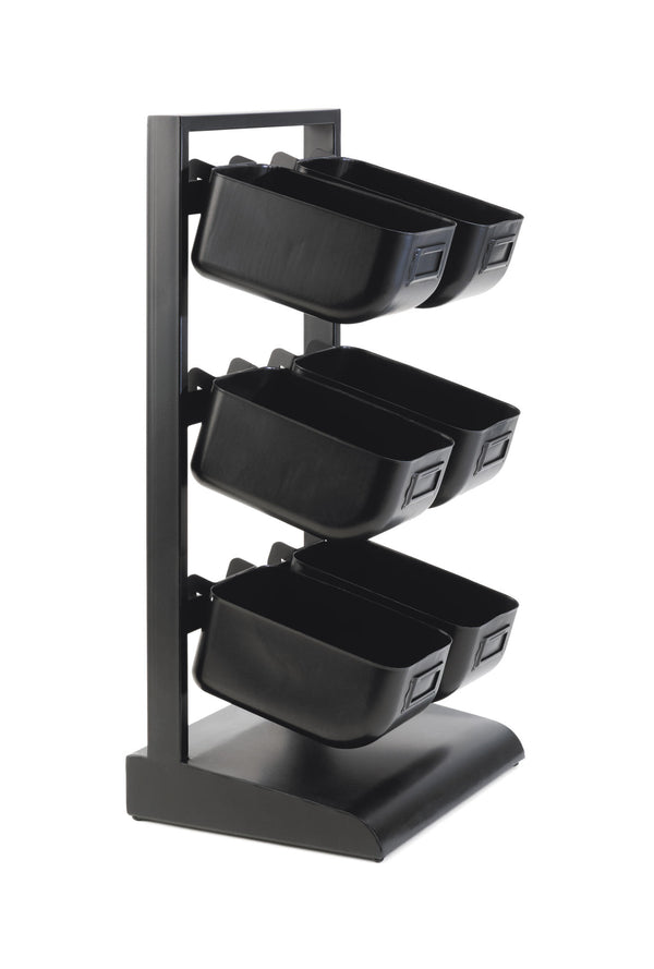 6 Metal Bin Tabletop Display