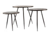 Gold Edge Metal Side Tables - Set of 3