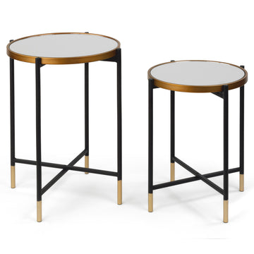 Mirror Side Tables - Set of 2