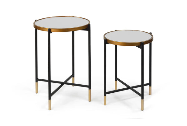 Mirror Side Tables - Set of 2 - Gifts for You 'n Me