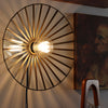 Strobe Glass and Iron Wall Sconce Lamp