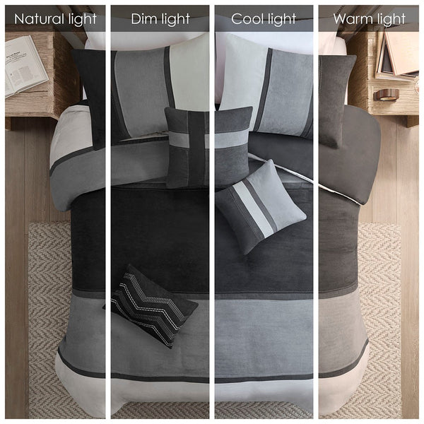 Palisades 7 Piece Faux Suede Comforter Set by Madison Park - Gifts for You 'n Me