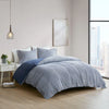 Mara 4 PC Cotton and Rayon from Bamboo Blend Waffle Weave Comforter Cover Set w/removable insert