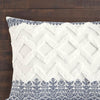 Mila 3 Piece Cotton Navy Comforter Set with Chenille Tufting by INK+IVY