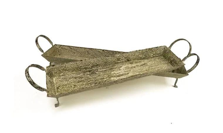 Set Of 2 Footed Vanity Trays - Gifts for You 'n Me