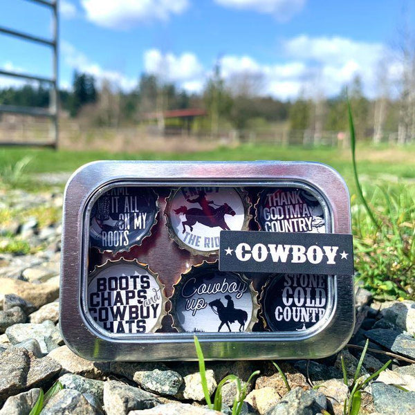 Cowboy Magnets - Set of 6 - Gifts for You 'n Me