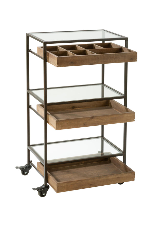 3 Tier Rolling Display Cart