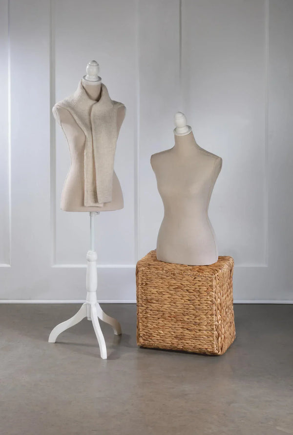 Linen & Burlap Mannequin Body Forms (Tabletop/Fiberglass) - Gifts for You 'n Me
