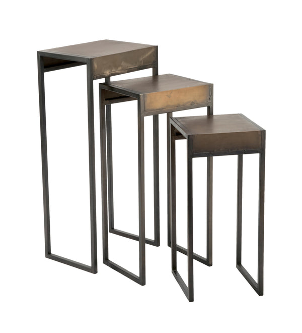 Set of 3 Metal Side Table