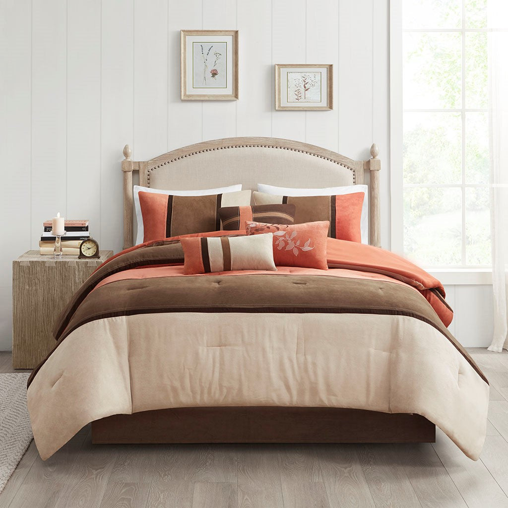 Palisades 7 Piece Faux Suede Comforter Set by Madison Park