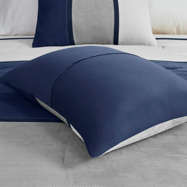 Palisades 7 Piece Faux Suede Comforter Set by Madison Park - Gifts for You 'n Me