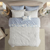 Sofia Reversible Comforter Set with Bed Sheets in Blue