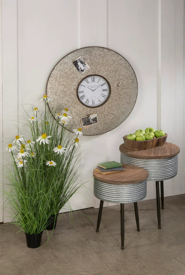 Functional Metal Wall Clock with Magnets - Gifts for You 'n Me