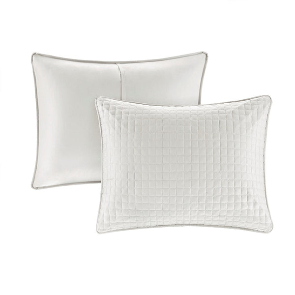 Otto 3 Piece Reversible Quilt Set - Grey