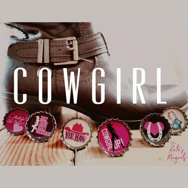 Cowgirl Magnets - Set of 6 - Gifts for You 'n Me