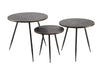 Gold Edge Metal Side Tables - Set of 3