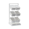6 Metal Bin Tabletop Display
