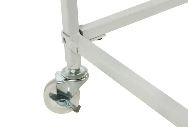 White Nesting Tables w/ Casters (Set of 3)