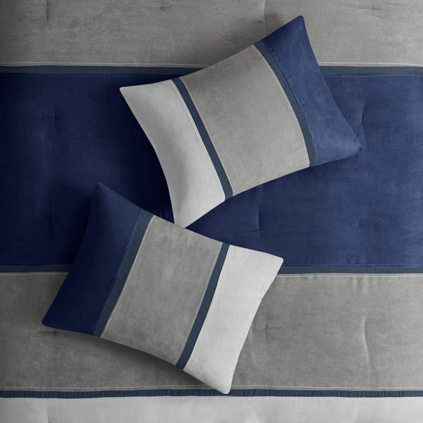 Palisades 7 Piece Faux Suede Comforter Set by Madison Park - Gifts for You 'n Me