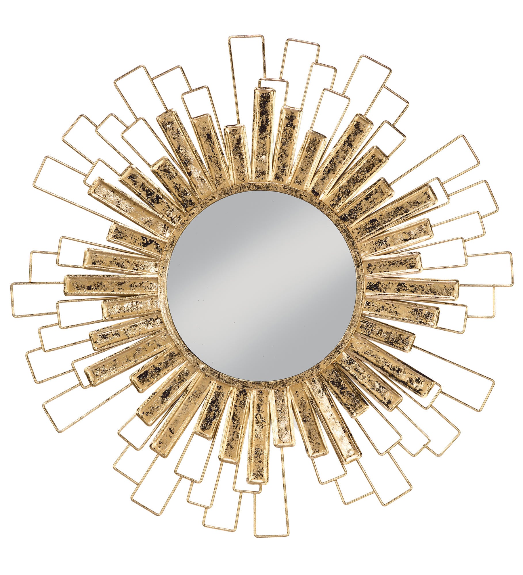 Gold Foil Sunburst Wall Mirror