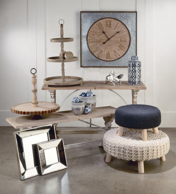 Antiqued Wooden French Farmhouse Bench