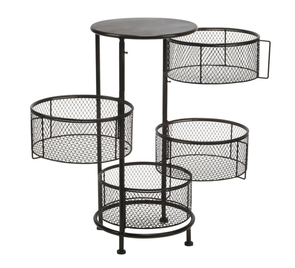 4 Bin Mesh Swivel Drawer Display