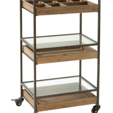 3 Tier Rolling Display Cart