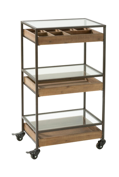 3 Tier Rolling Display Cart