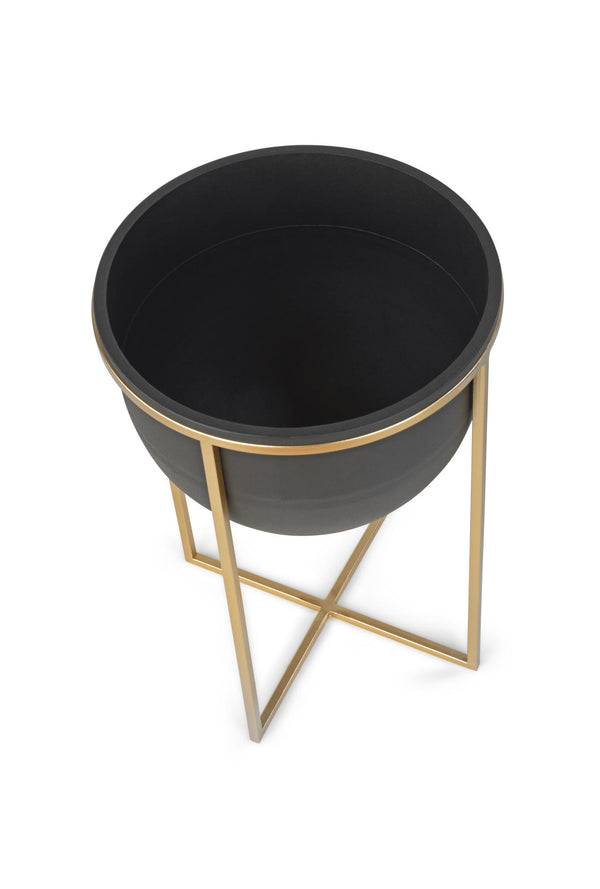 Metal Bin Set with Gold Stands