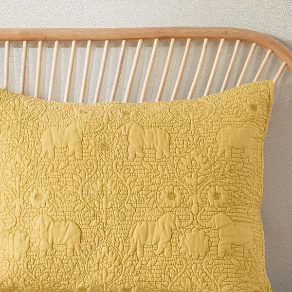 Kandula 3 Piece Reversible Cotton Quilt Set in Yellow - Gifts for You 'n Me