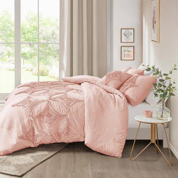 Colette 4 Piece Blush Comforter Set by Madison Park - Gifts for You 'n Me