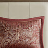 Aubrey 5 Piece Reversible Jacquard Bedspread Set in Burgundy