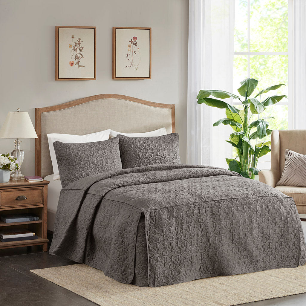 Quebec 3 Piece Fitted Bedspread Set by Madison Park